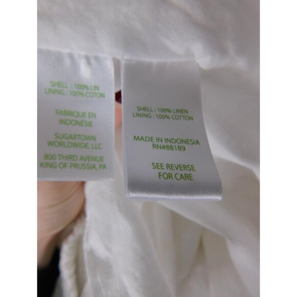 Lilly Pulitzer Dress Womens Small White Linen Wrap Ruffle Tiered Mini Boho - Picture 4 of 6